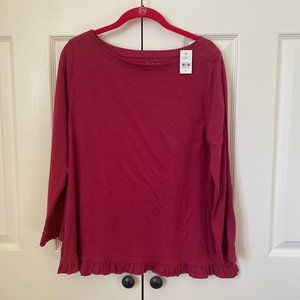 LOFT Ruffle Sleeve Tee